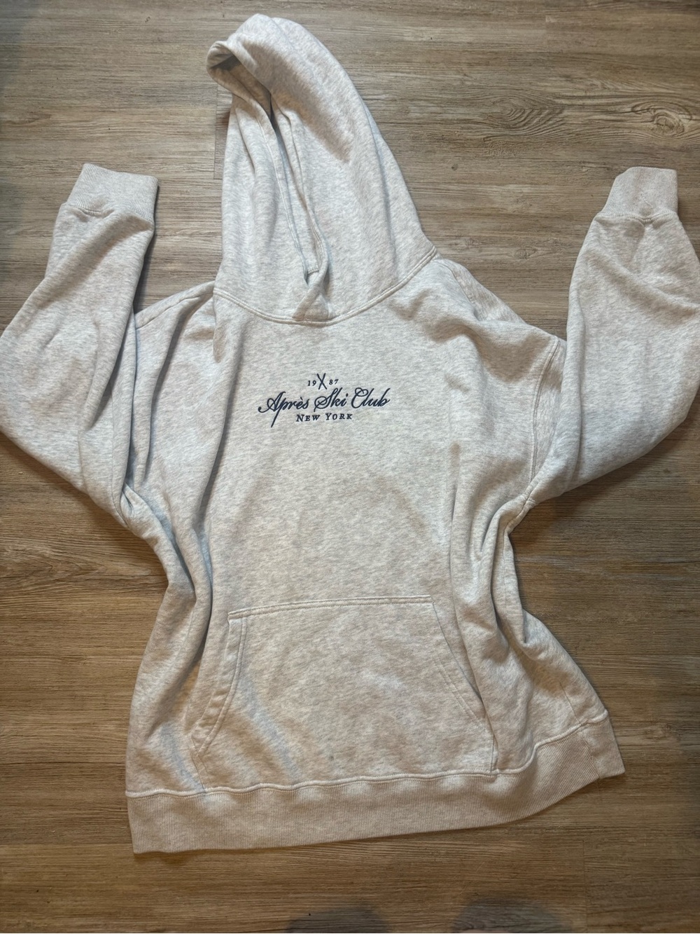 Hollister Light Gray Apres Ski Club Hoodie Sweater - Women's